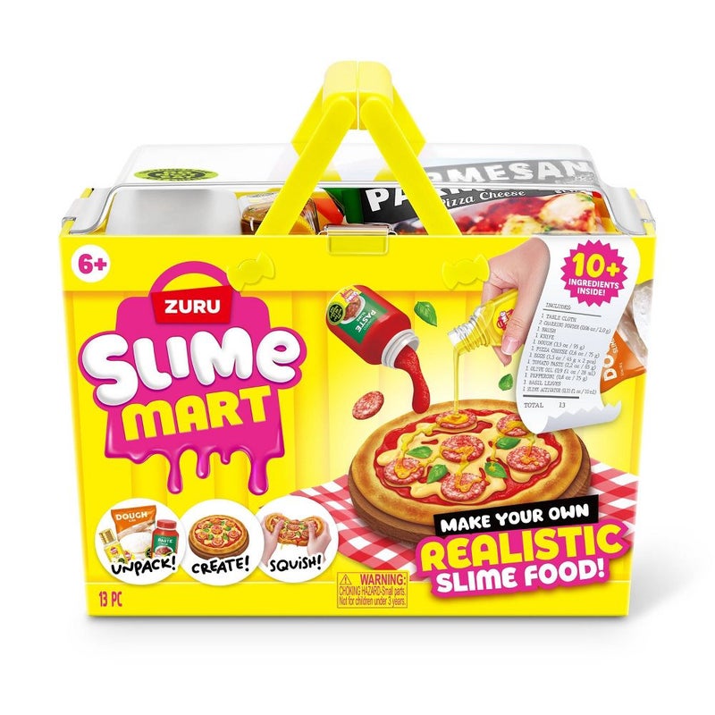 Slime Mart Series 1 Make Your Own Realistic Slime Food! Pizza Window Box DIY Kit (13 Pieces) - Image 1